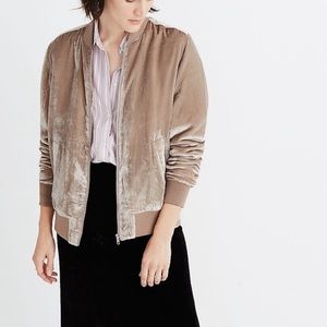 Madewell Velvet Bomber Jacket